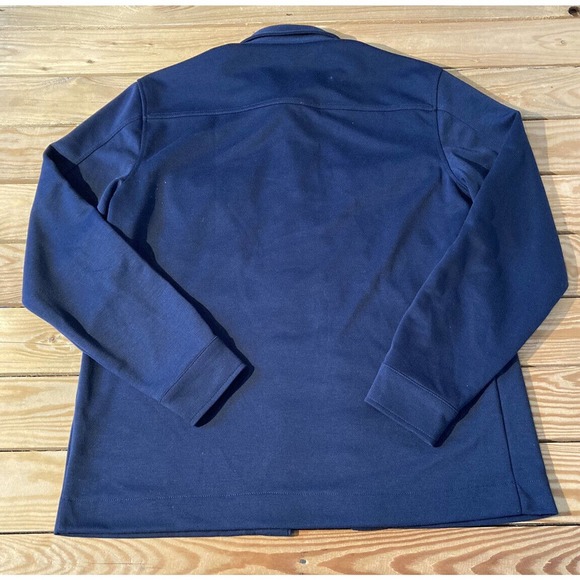 Our Rescue Mercer + Mettle Logo Long Sleeve Shirt Medium Men’s Navy Snap Front - Picture 2 of 8